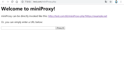 一个简单的 PHP Web 代理：miniProxy