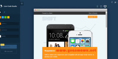Shift Email HTML5 电子邮件生成网站 电子邮件模板 拖拽设计自适应电子邮件